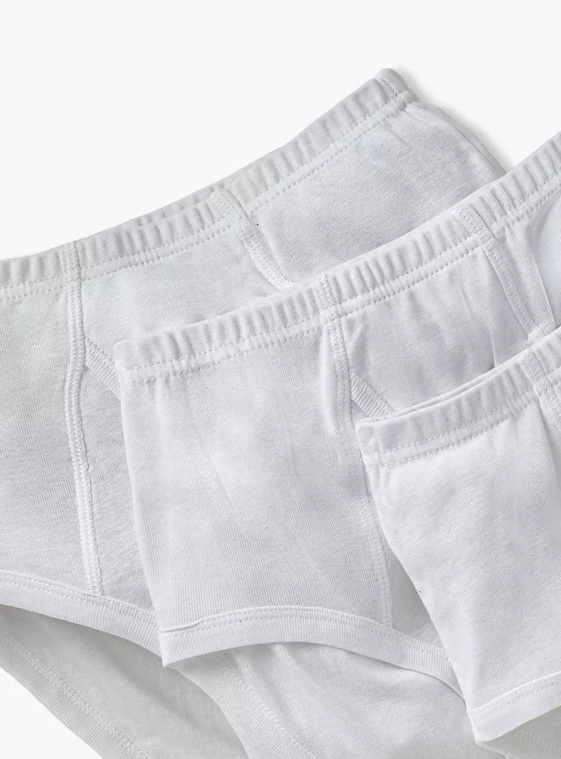 Juniors Solid Breifs with Elasticised Waistband - Set of 5-3
