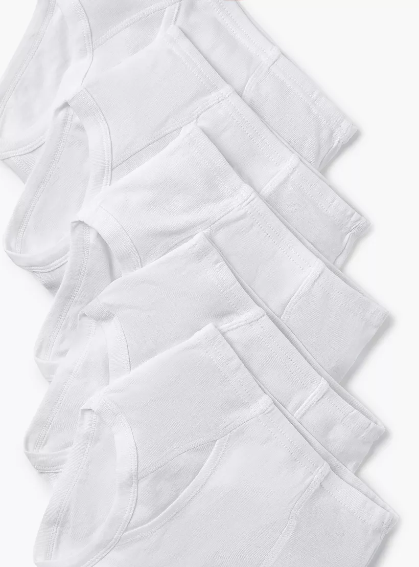 Juniors Solid Briefs with Elasticised Waistband - Set of 5-3