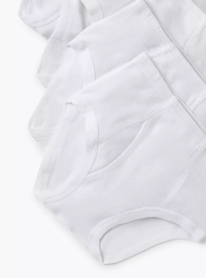 Juniors Solid Briefs with Elasticised Waistband - Set of 5-4