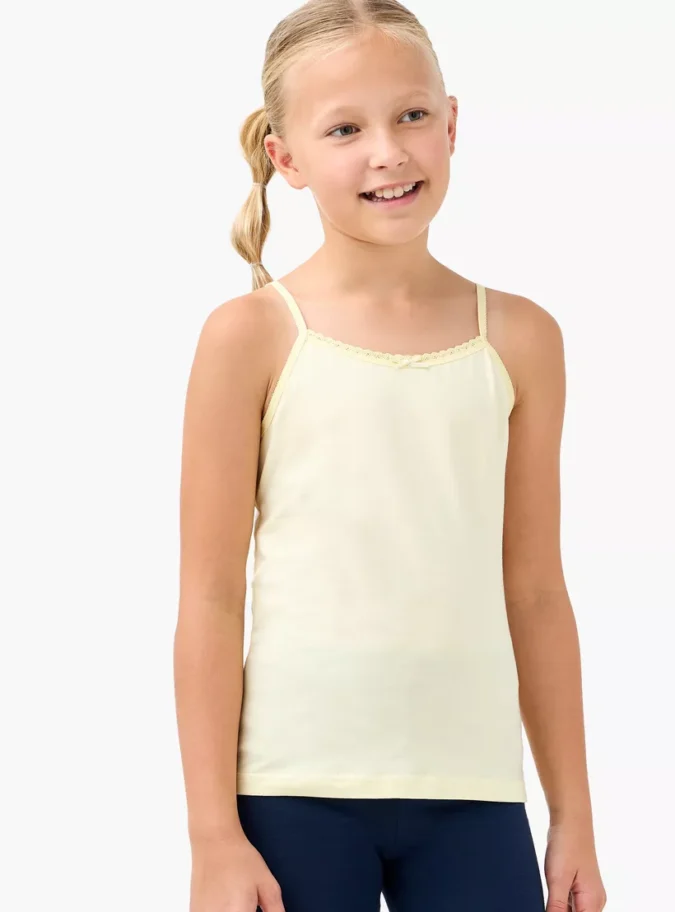 Juniors Solid Camisole with Scallop Trim and Bow Detail - Set of 5-3