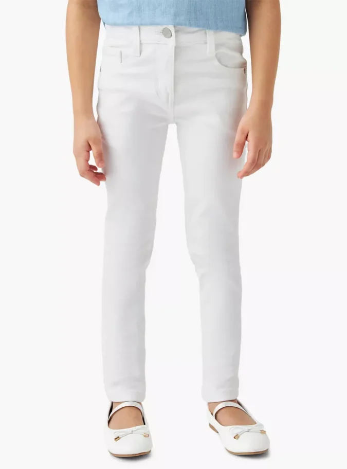 Juniors Solid Jeans with Button Closure -1