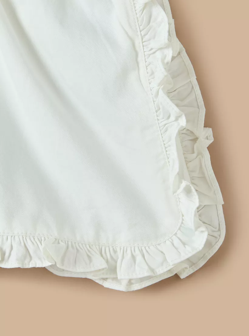 Juniors Solid Shorts with Elasticated Waistband-3