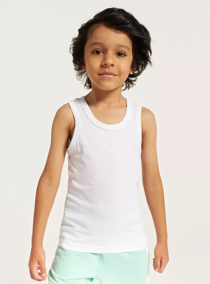 Juniors Solid Vest - Set of 3-2
