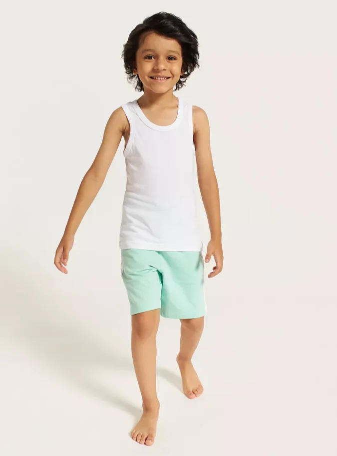 Juniors Solid Vest - Set of 3-3