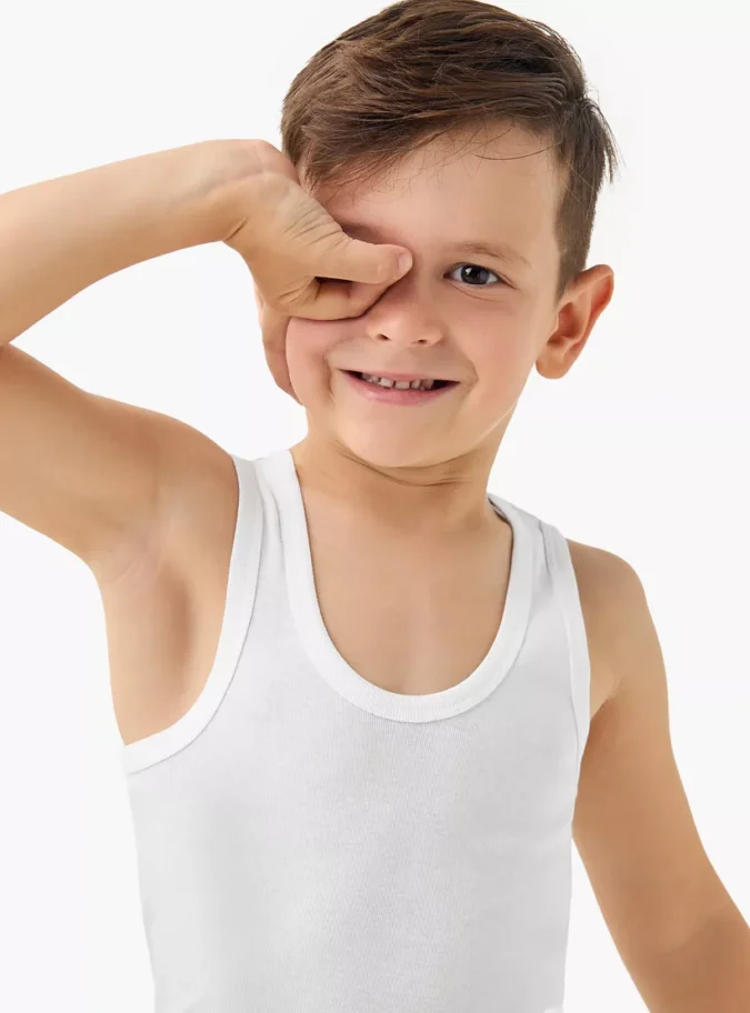 Juniors Solid Vest - Set of 3-4