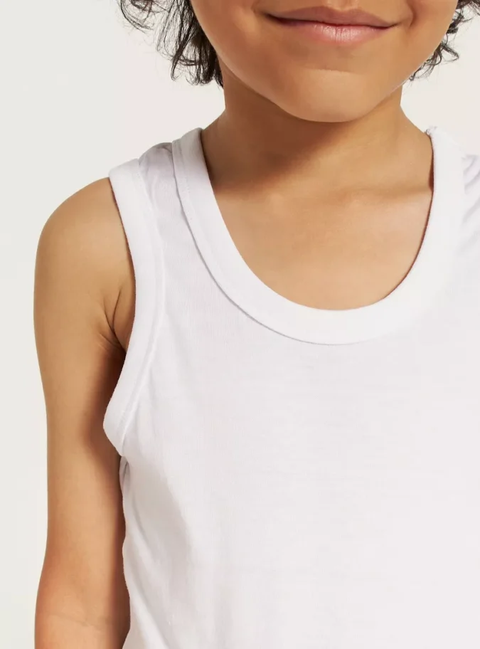 Juniors Solid Vest - Set of 3-4