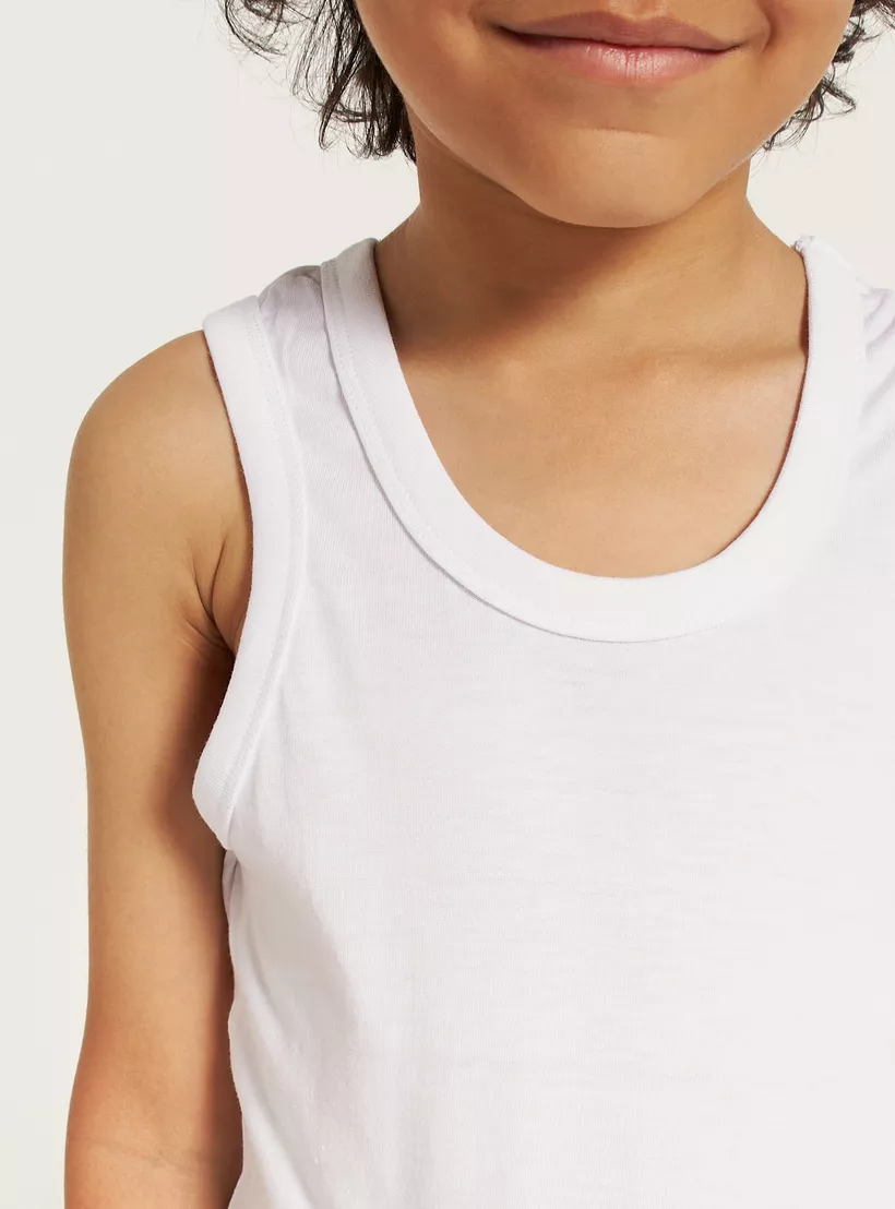 Juniors Solid Vest - Set of 3-4