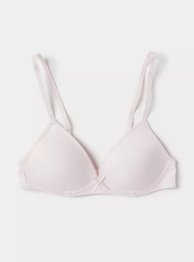 Juniors Star Print Bow Applique Bra with Hook and Eye Closure - Set of 2-3