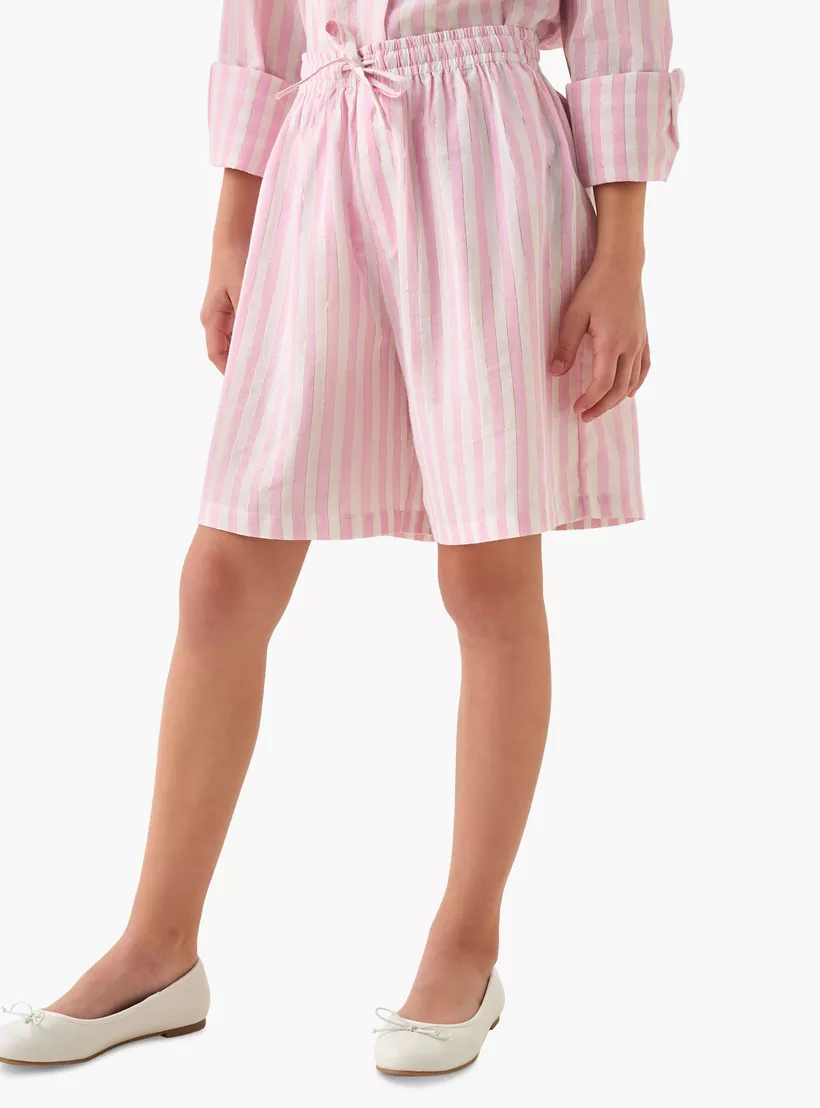 Juniors Striped Shirt and Shorts Set-3