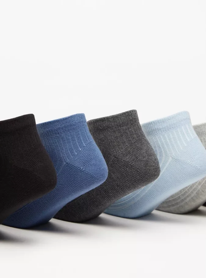 Juniors Textured Ankle Length Socks - Set of 7-3