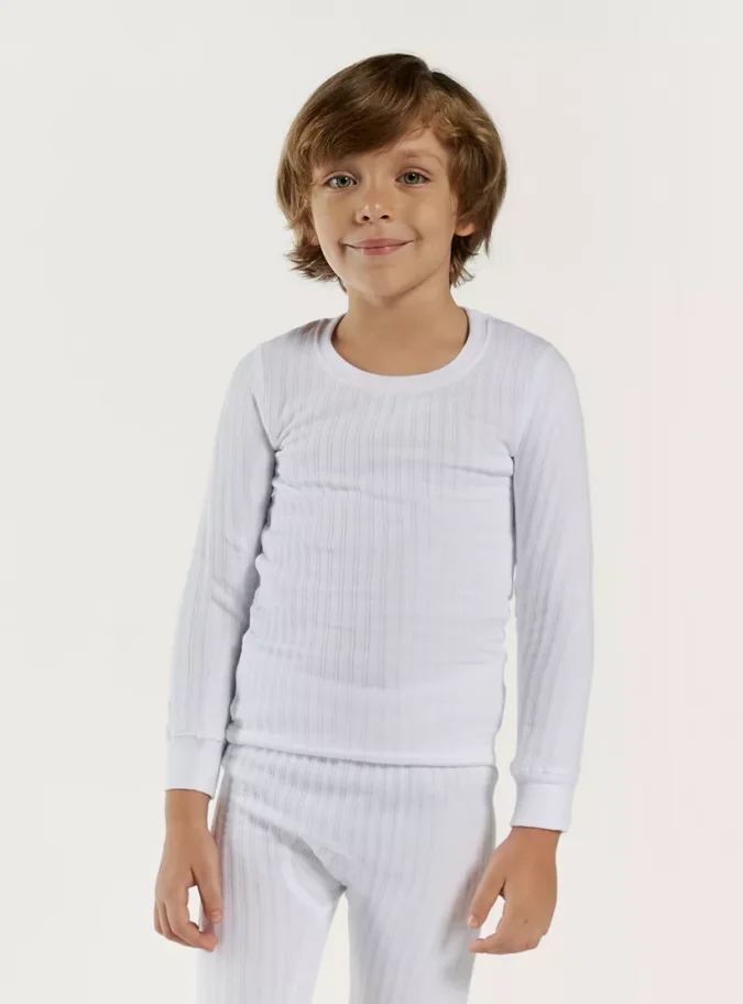 Juniors Textured Long Sleeves T-shirt with Full Length Jog Pants-2
