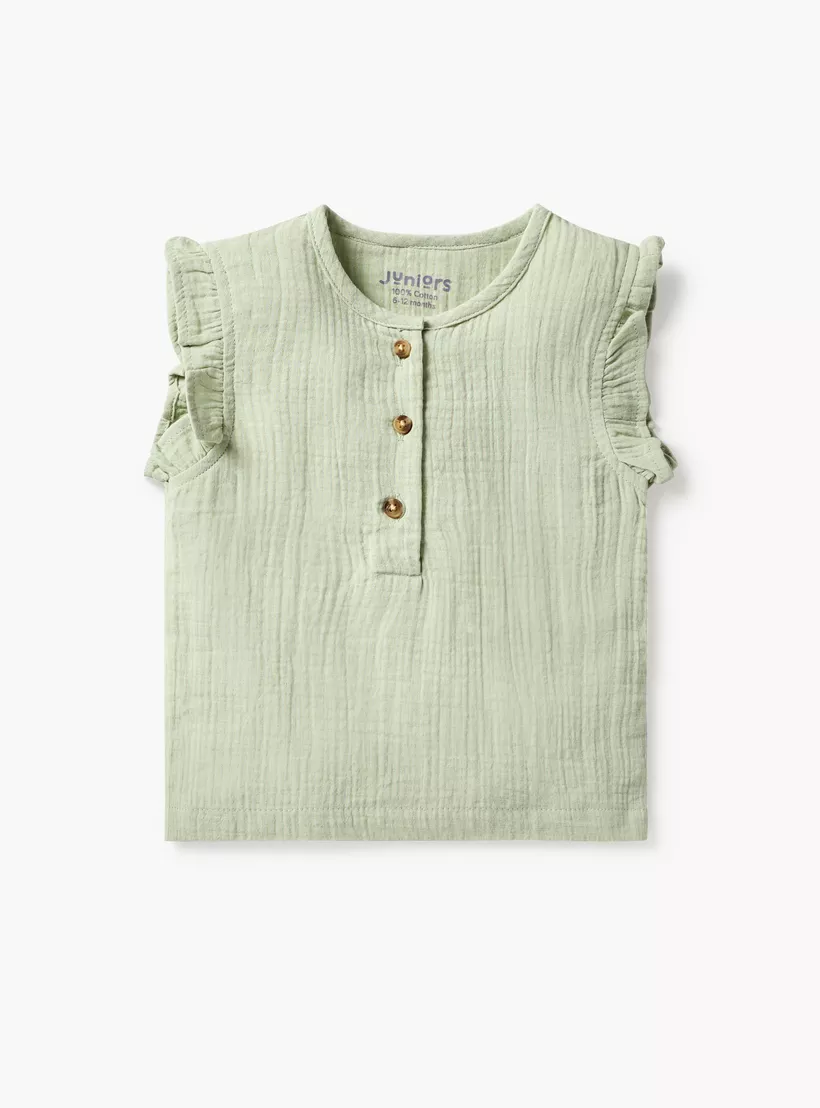 Juniors Textured Top and Pyjama Set-2