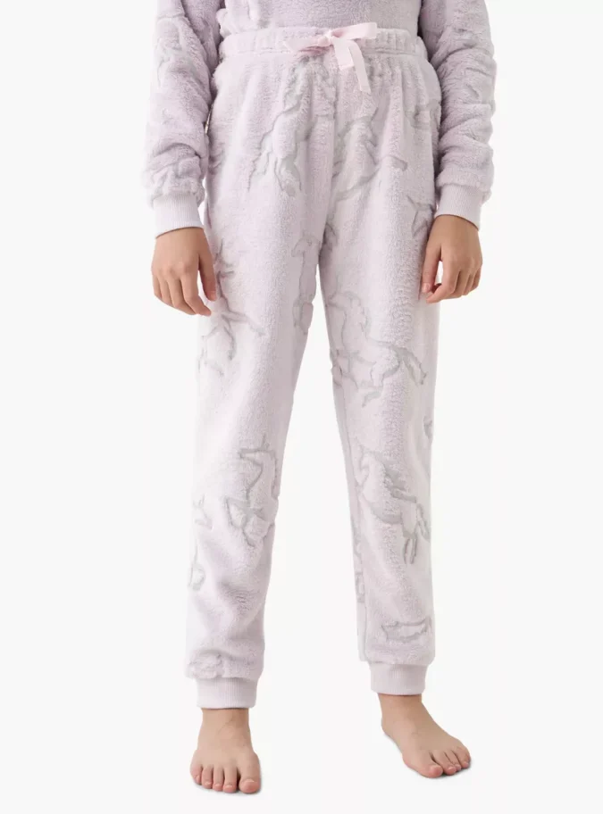 Juniors Unicorn Textured T-shirt and Pyjama Set-3