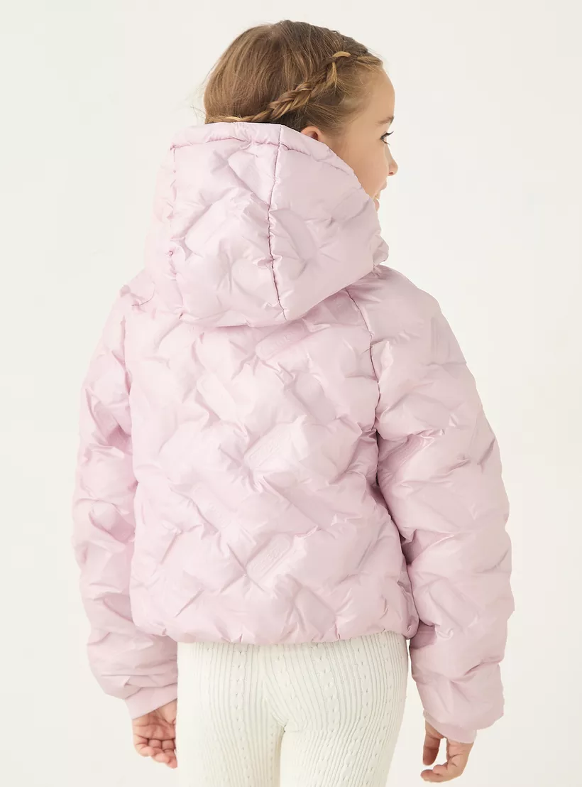 Kappa Logo Detail Heavy Jacket with Hood and Zip Closure-3