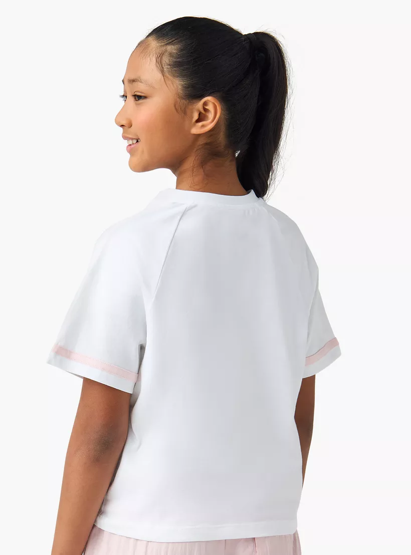 Kappa Logo Print Crew Neck T-shirt with Short Sleeves-3