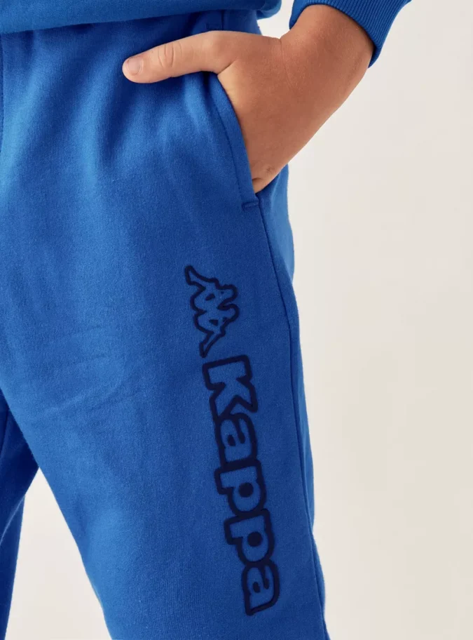 Kappa Logo Print Joggers with Drawstring Closure and Pockets-4