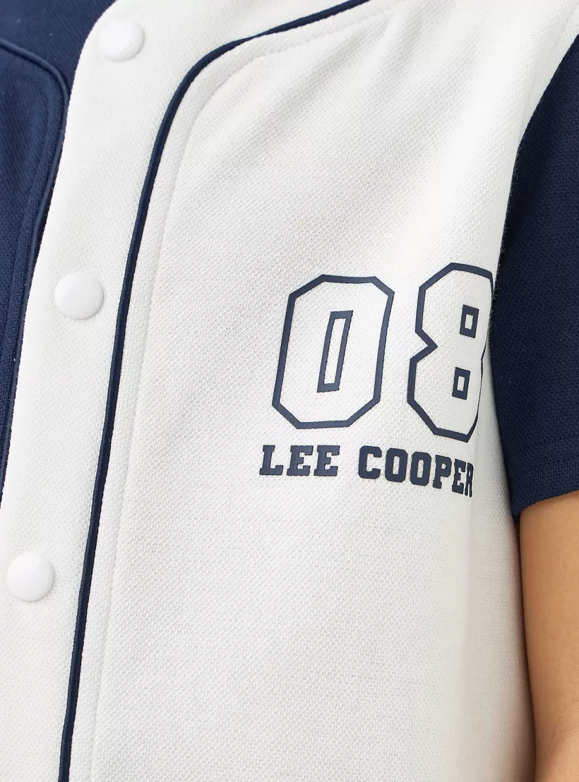 Lee Cooper Logo Detail Shirt with Short Sleeves-4