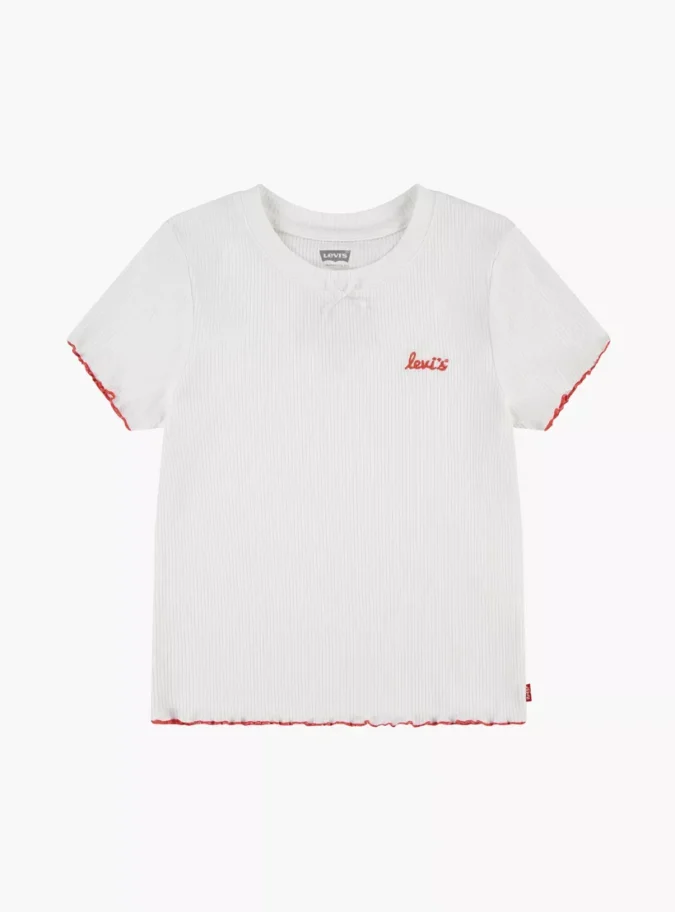 Levi’s Ribbed T-shirt with Short Sleeves-1