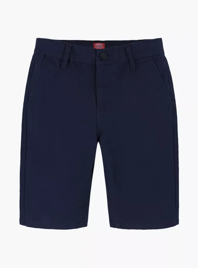 Levi's Solid Shorts with Button Closure-1