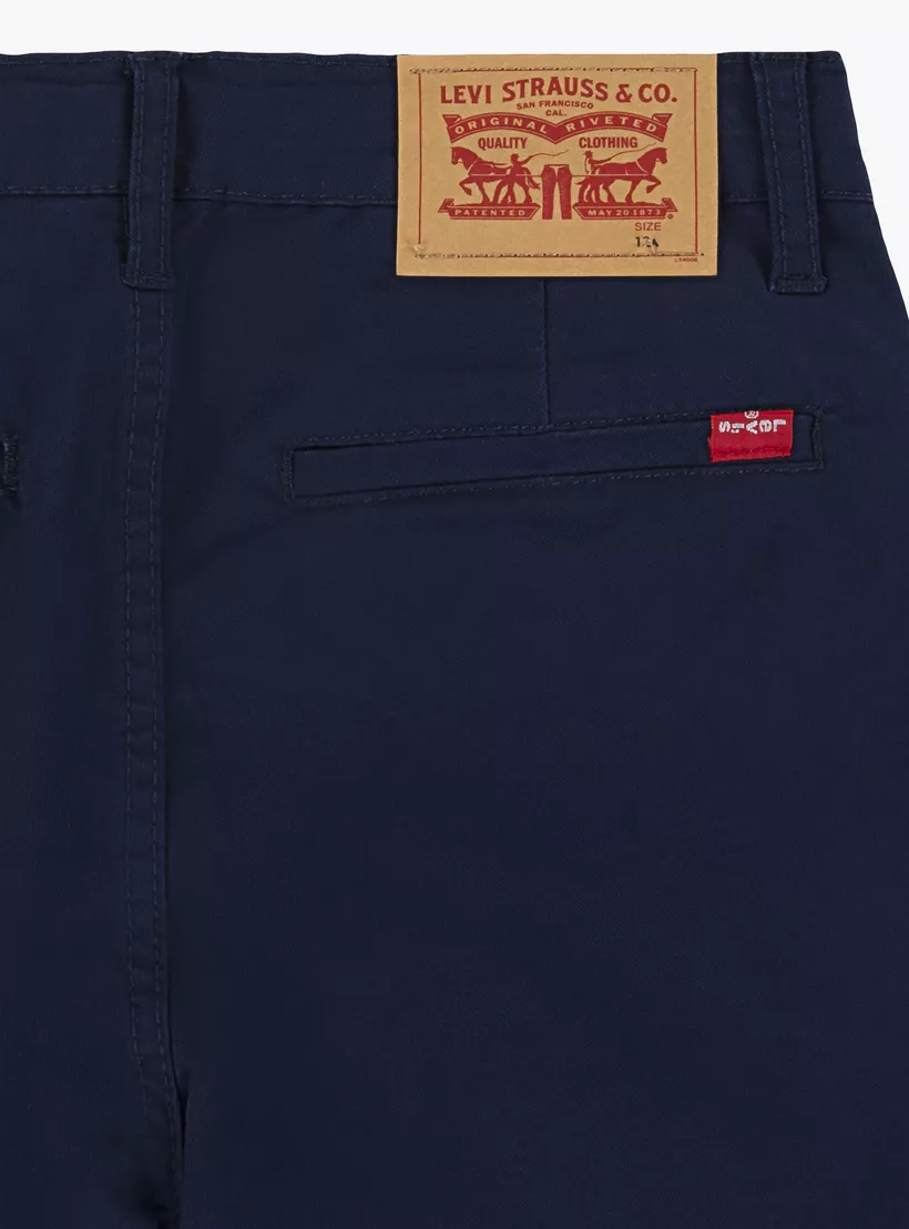 Levi's Solid Shorts with Button Closure-4