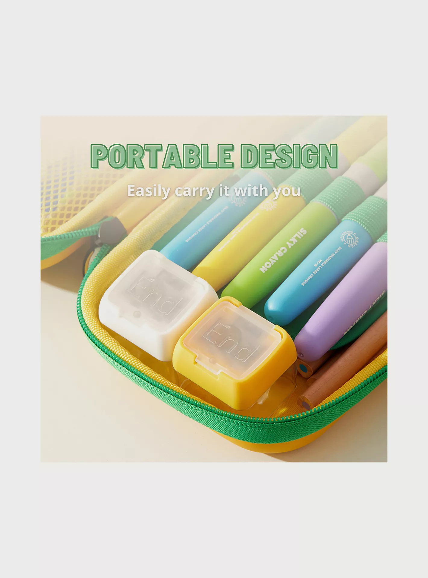 Mideer 3-Hole Sharpener With Tub, Yellow-2