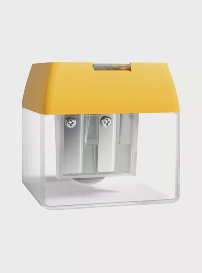 Mideer 3-Hole Sharpener With Tub, Yellow-4