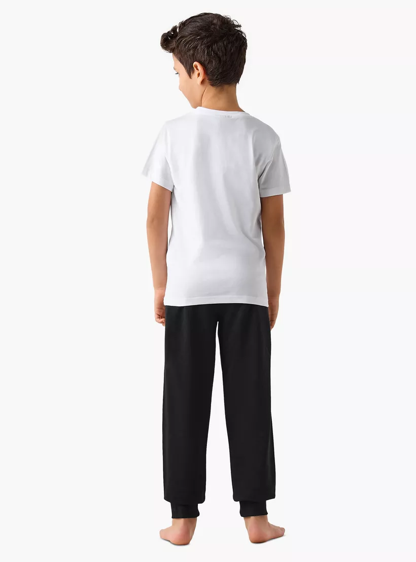 Minecraft Printed T-shirt and Pyjama Set-4