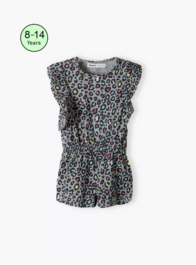 Minoti Printed Cap Sleeves Playsuit-4