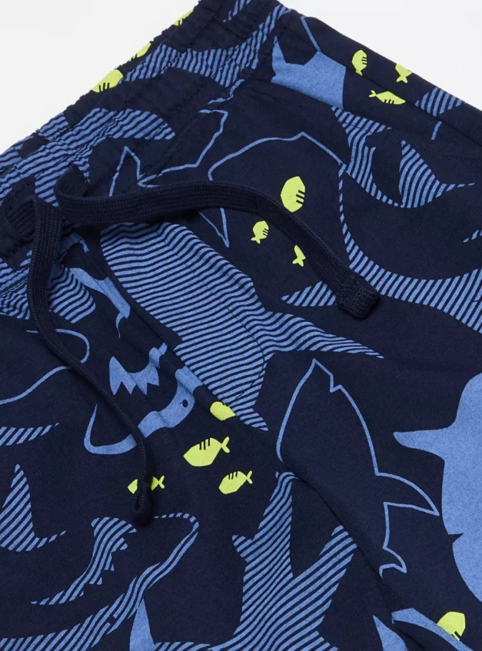 OVS Printed Elasticated Shorts-3