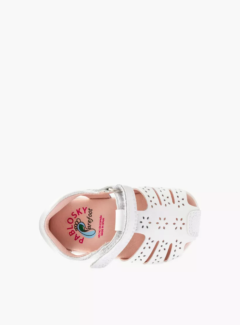 Pablosky Girls' Strap Sandals with Hook and Loop Closure-3