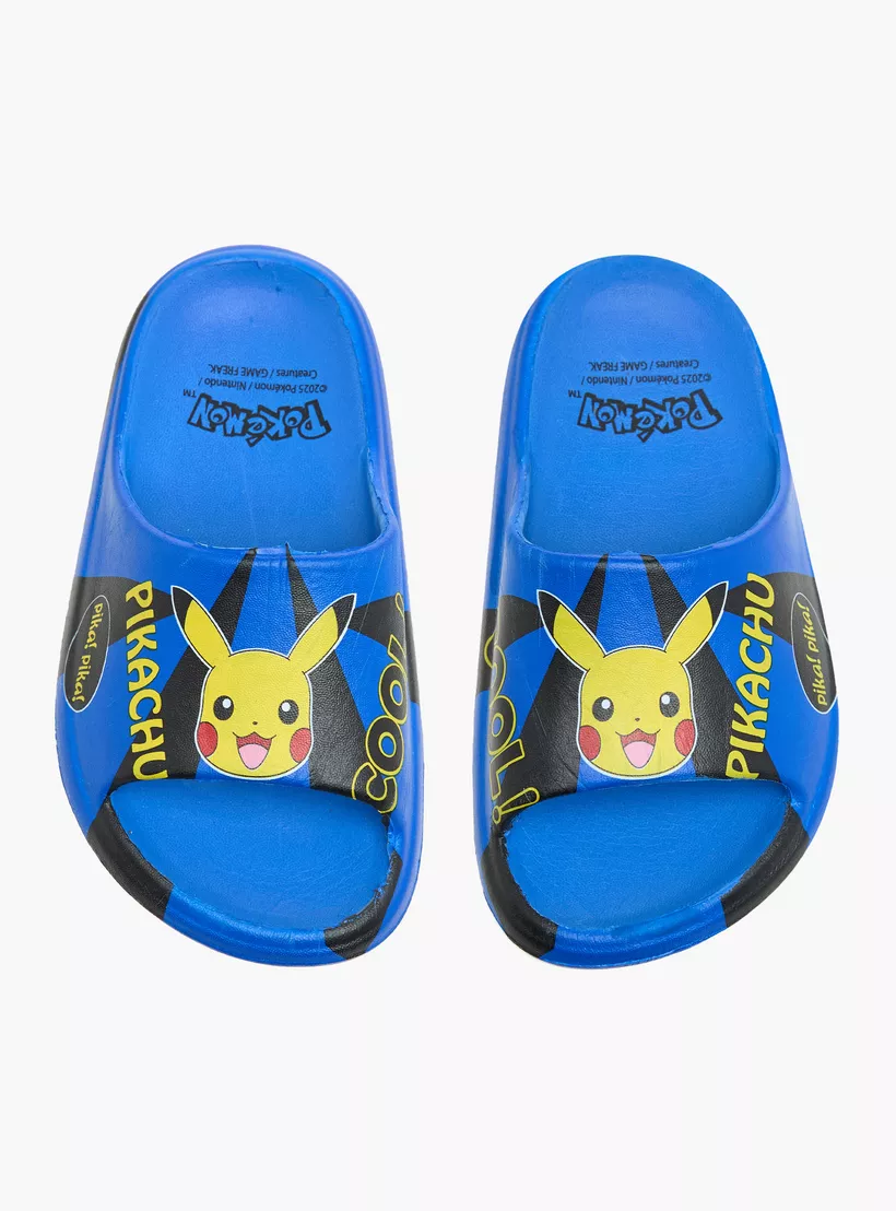 Pokemon Pikachu Print Slip-On Slides-2