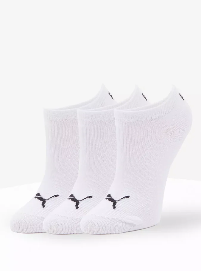 Puma Kids' Logo Print Invisible Sports Socks - Set of 3-1