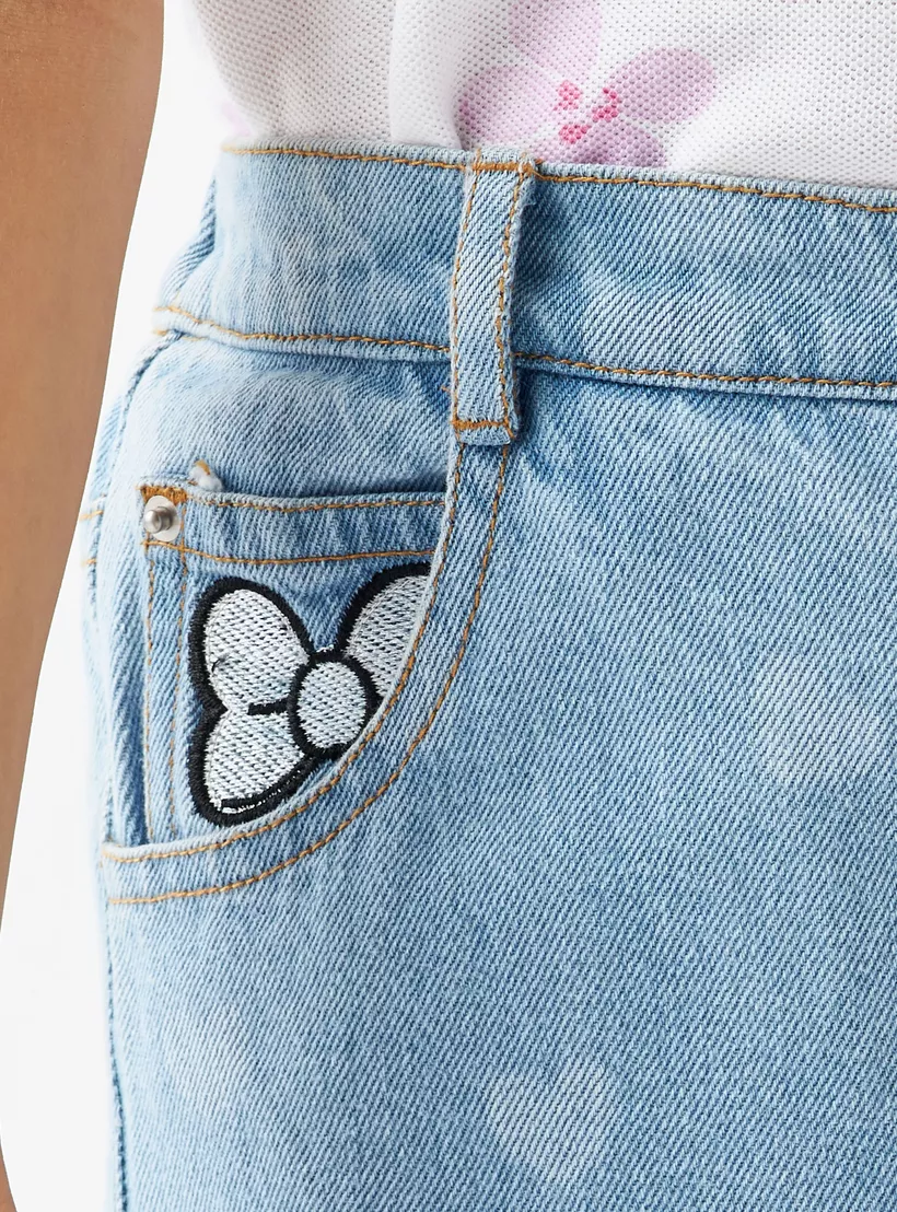 Sanrio Girls' Wide Leg Jeans-4