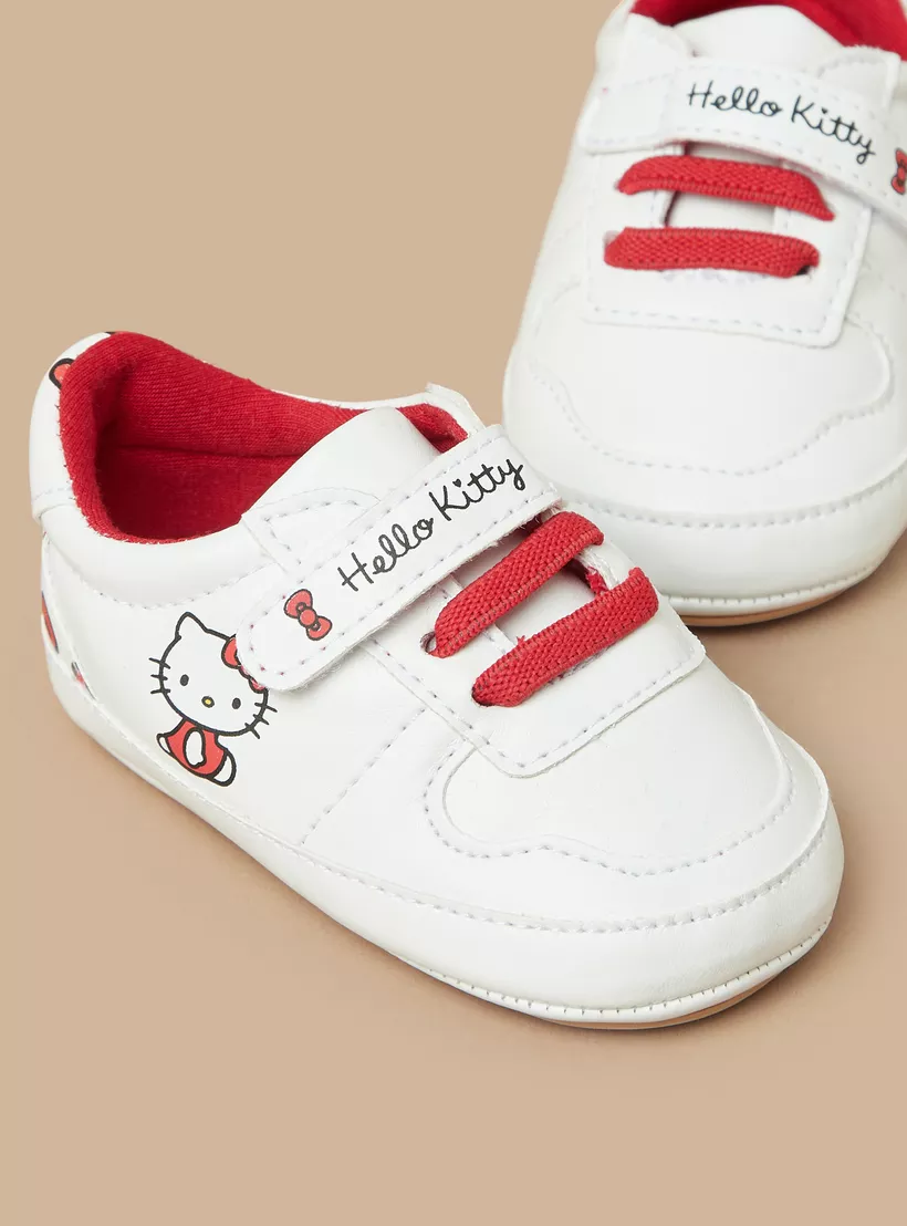 Sanrio Hello Kitty Print Booties with Hook and Loop Closure-3