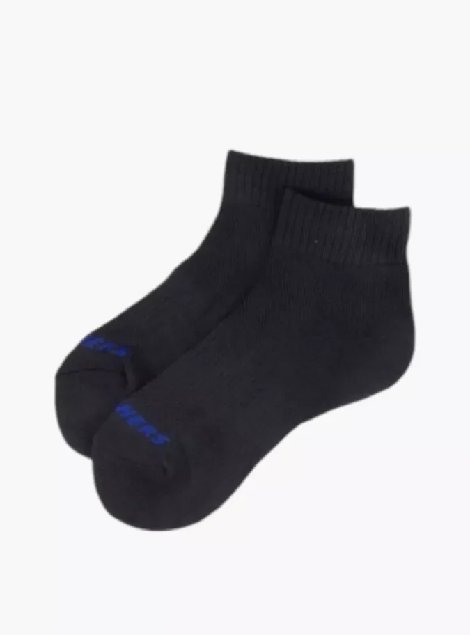 Skechers Ribbed Half Terry Ankle Length Socks-1