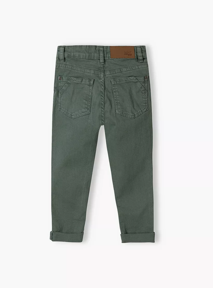 Solid Comfort Fit Dyed Jeans-3