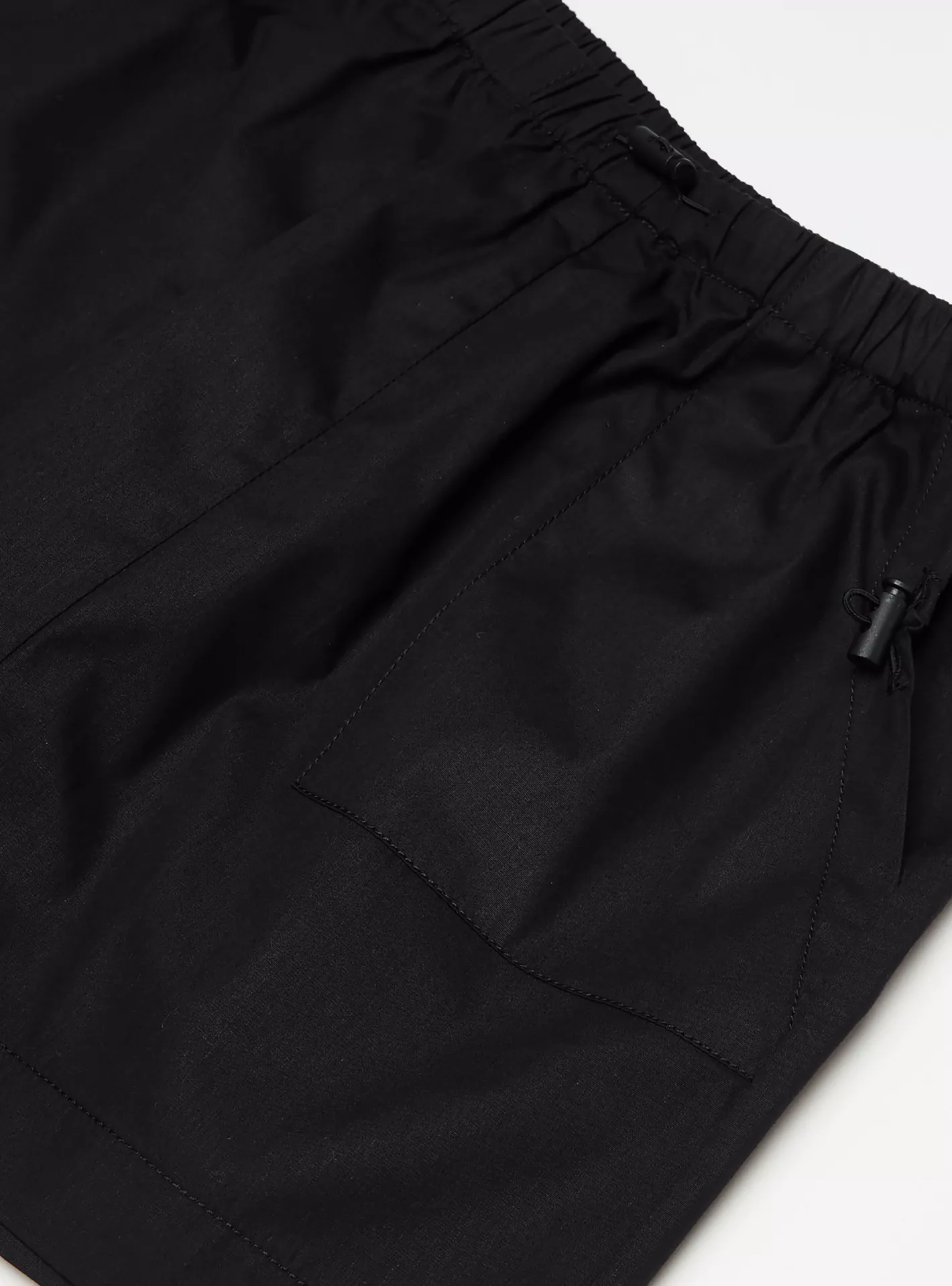 Solid Elasticated Parachute Mini Skirt-3