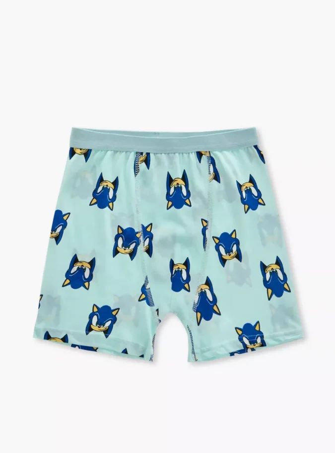 Sonic the Hedgehog Print Boxers with Elasticated Waistband - Set of 3-4