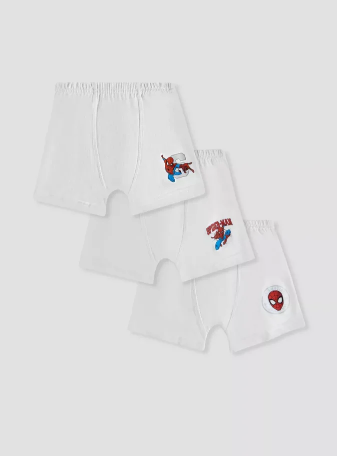 Spider-Man Print Boxers with Elasticated Waistband - Set of 3-1