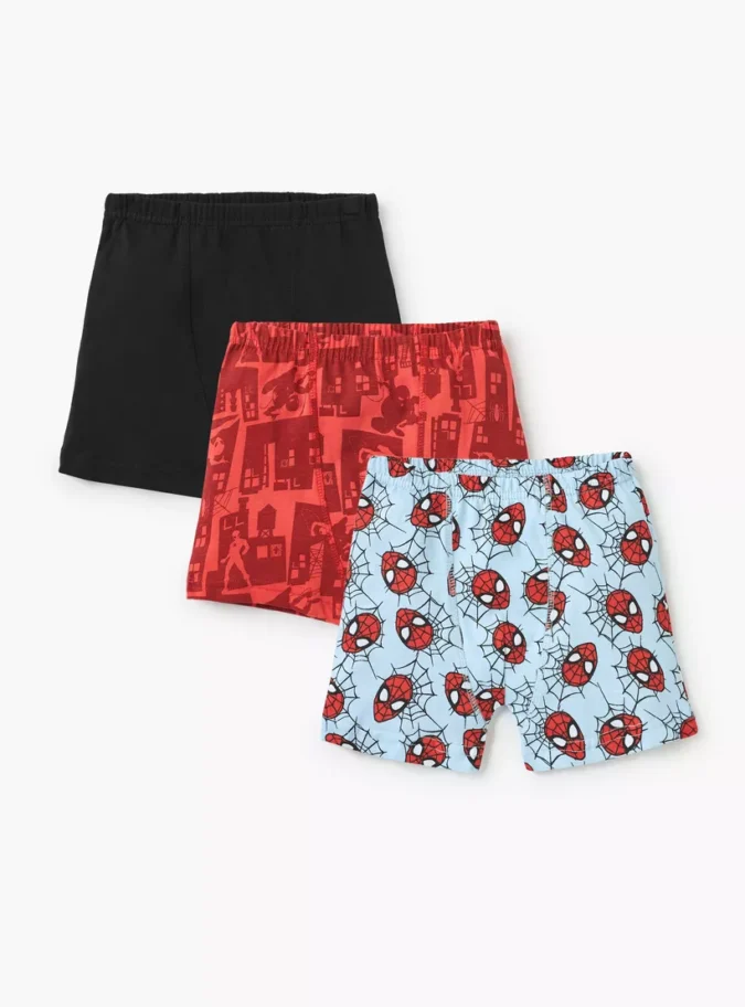 Spider-Man Print Boxers with Elasticated Waistband - Set of 3-1