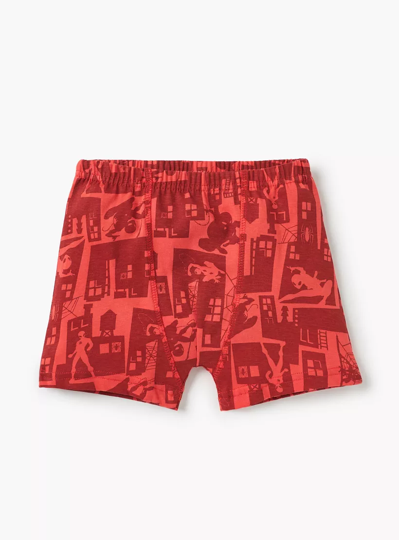 Spider-Man Print Boxers with Elasticated Waistband - Set of 3-3
