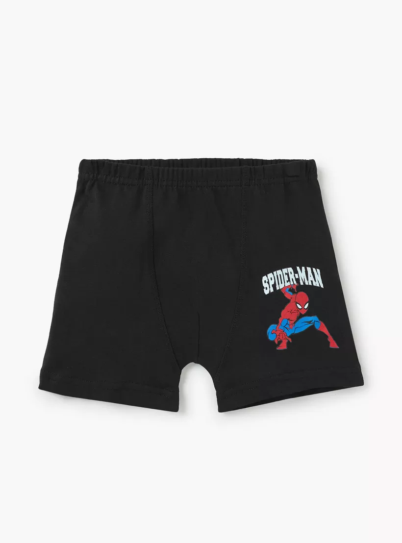 Spider-Man Print Boxers with Elasticated Waistband - Set of 3-4