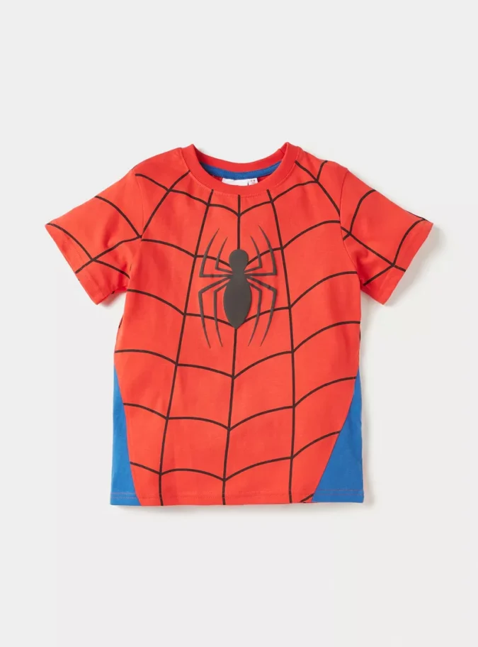 Spider-Man Print T-shirt and Pyjama Set-2