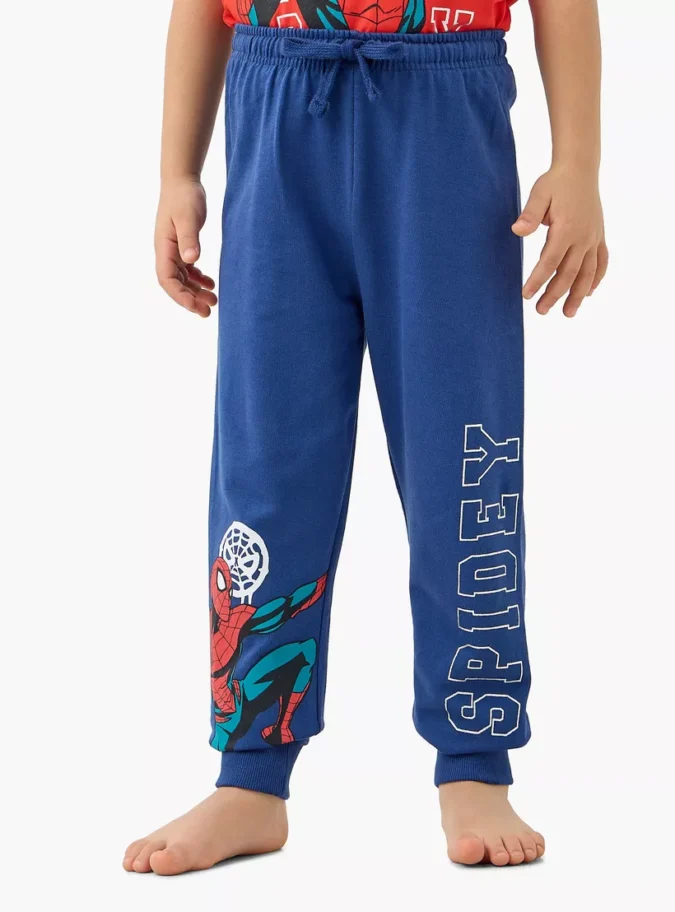 Spider-Man Print T-shirt and Pyjama Set-3
