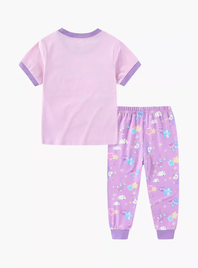 Unicorn Princess & Castle Sparkle Printed Glow-in-the-Dark T-Shirt with Joggers-3