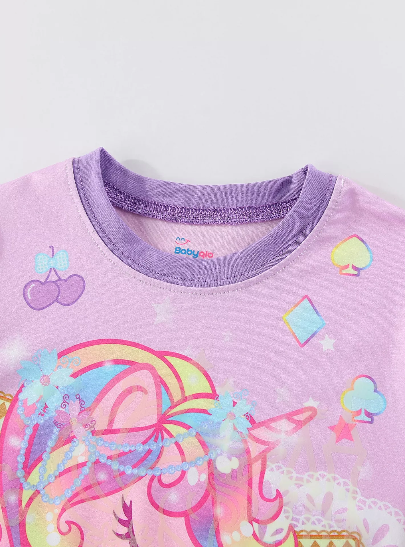 Unicorn Princess & Castle Sparkle Printed Glow-in-the-Dark T-Shirt with Joggers-4