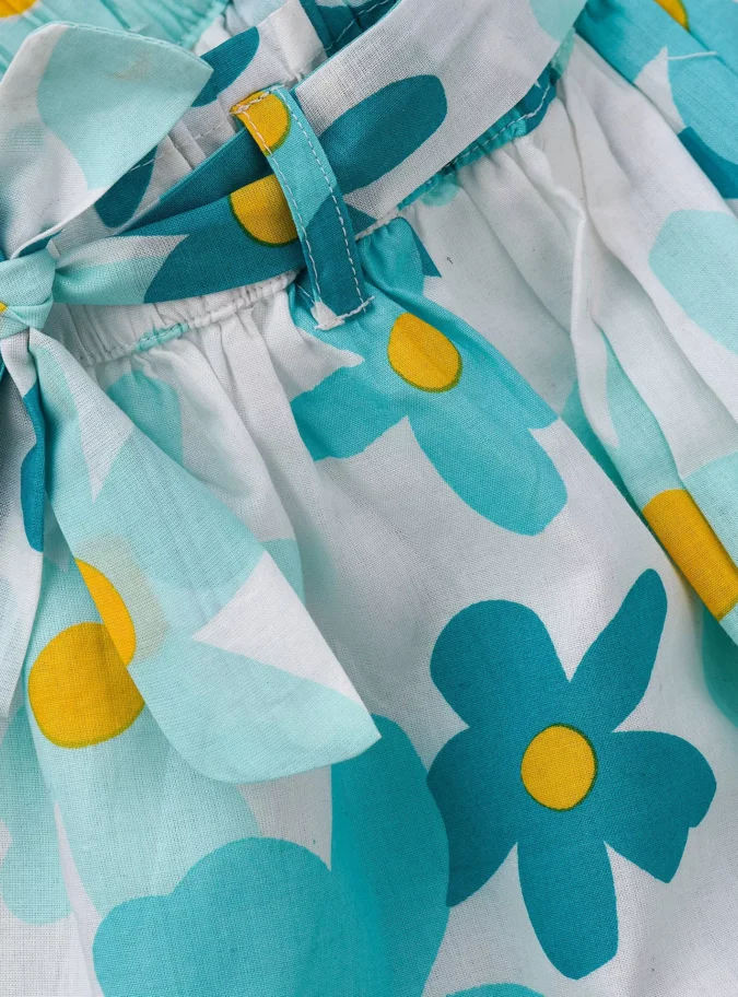 UniqKidz Floral Printed Elasticated Skirt with Belt-4