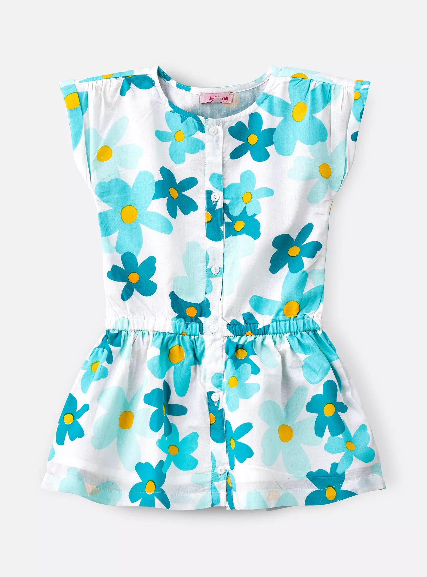 UniqKidz Floral Printed Sleeveless Playsuit-2