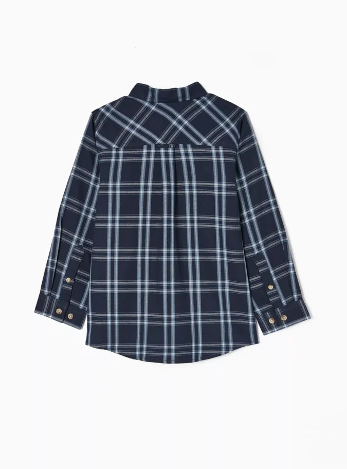 Zippy Checked Collar Neck Shirt-2