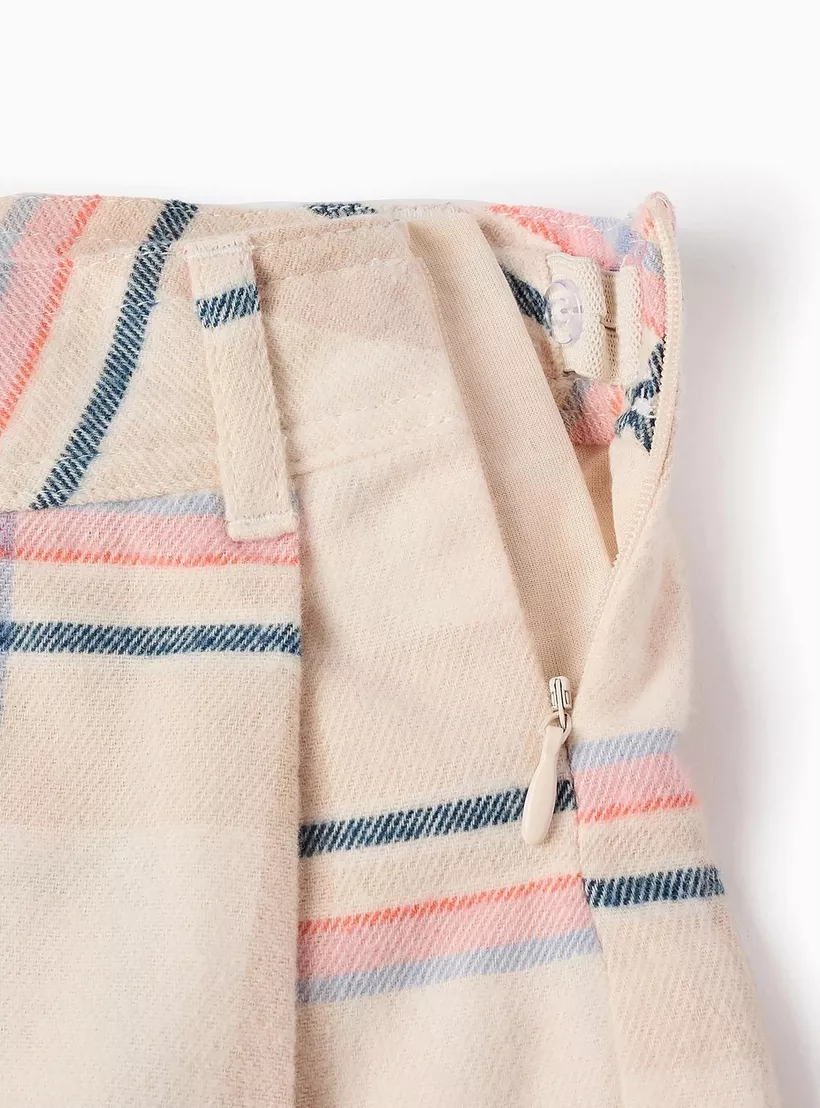 Zippy Checked Elasticated Skirt-2